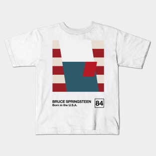 Born in the USA / Minimalist Style Graphic Artwork Design Kids T-Shirt